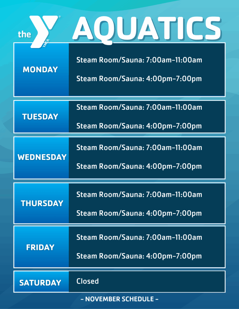NOVEMBER POOL SCHEDULE